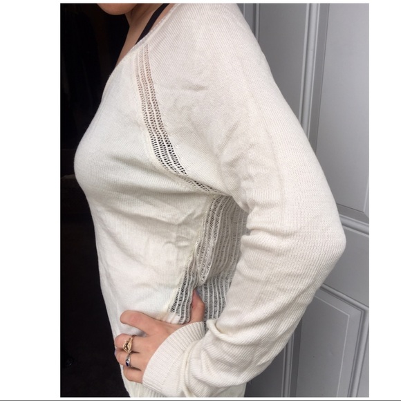 RACHEL ROY Ivory mesh knit Sweater - Picture 6 of 8